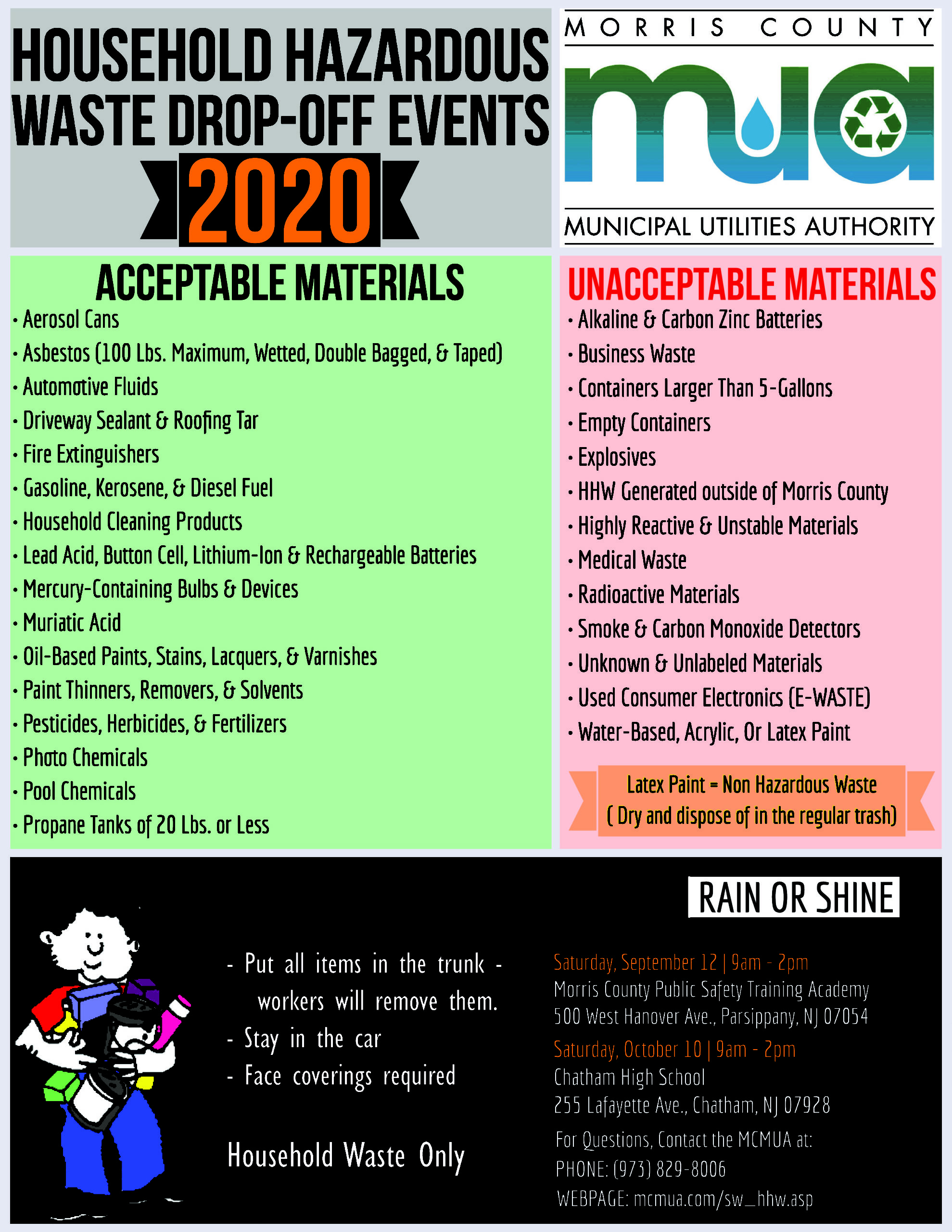 Morris County Hazardous Waste Day 2022 New Years Day 2023