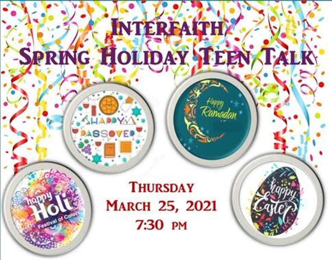 Interfaith Spring Holiday Teen Talk