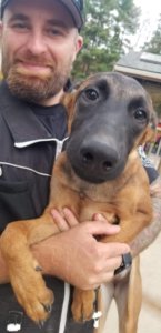Jeff Riccio, founder and trainer at Riptide K9 in Plymouth, Massachusetts, is donating this 5-month-old Belgian Malinois pup to the Morris County Sheriff's Office K9 Section.