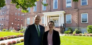 Morris County Sheriff James M. Gannon with Sheriff's Office Chief Officer Kelley Zienowicz