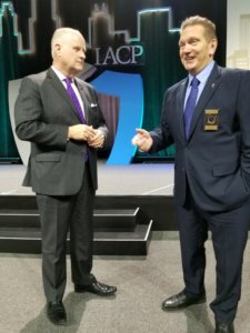 Morris County Sheriff James M. Gannon with International Association of Chiefs of Police 2019 President Paul M. Cell at the IACP annual convention in Chicago, Ill. 