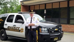 Morris County Sheriff James M. Gannon chats with pupils on Cool To Be Kind Community Day at the Normandy Park School in Morris Township 