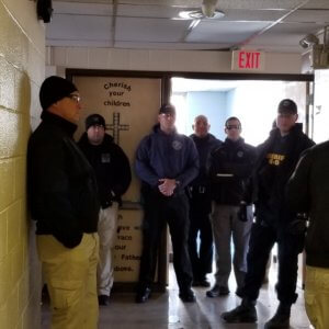 Active shooter training for police at the vacant Sacred Heart School in Rockaway