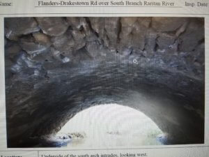 photo of underside of Flanders-Drakestown Road Bridge