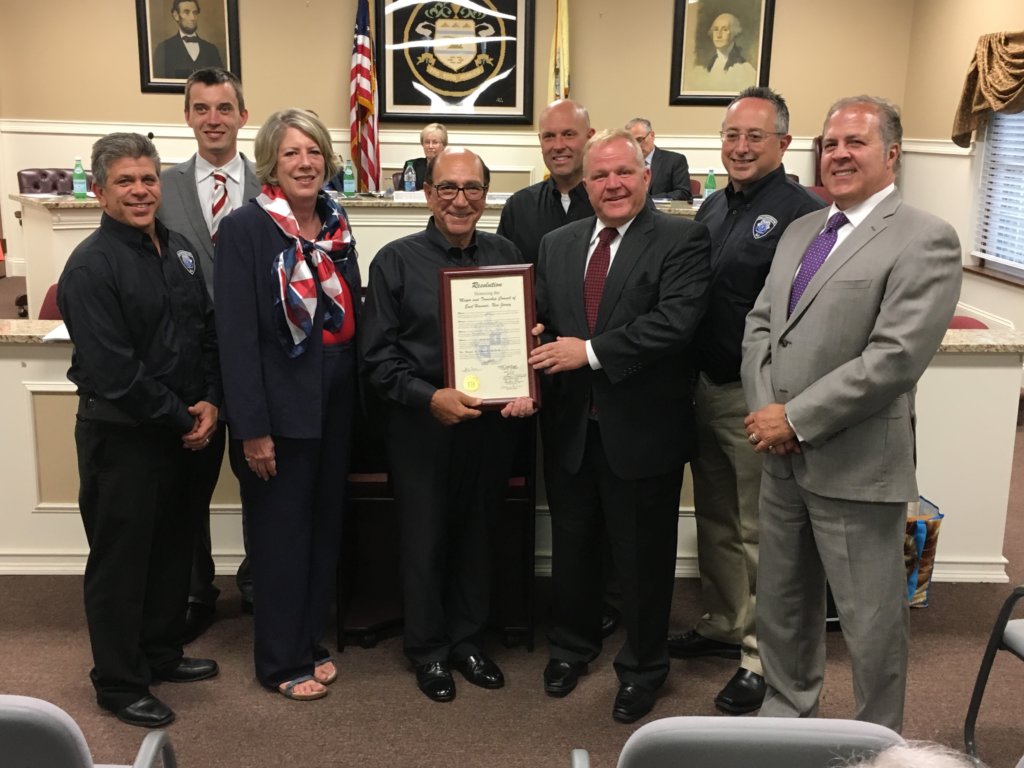 photo of the freeholders and East Hanover mayor and council