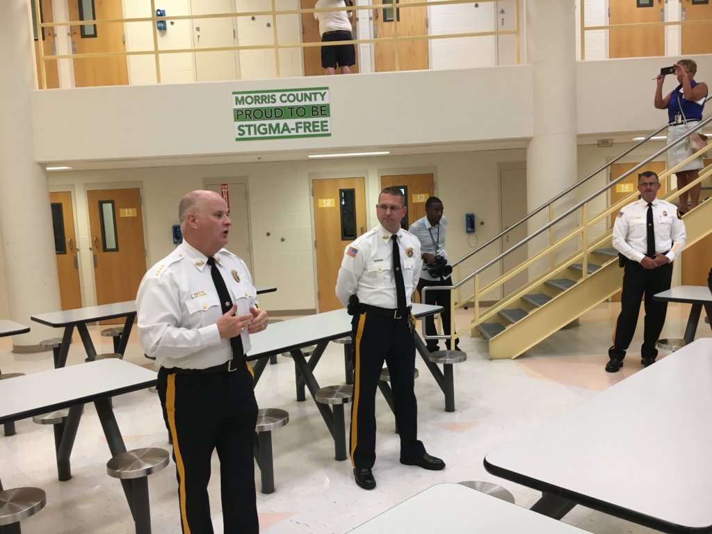 photo of Warden James M. Gallon (left) and Warden Chris Klein inside the "Hope Wing'' at the Morris County Jail