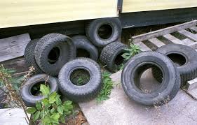 photo of discarded tires