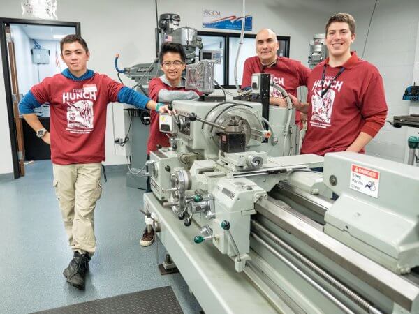 High school students enrolled in the NASA HUNCH program