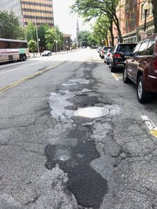 Speedwell Avenue photo shows road deterioration