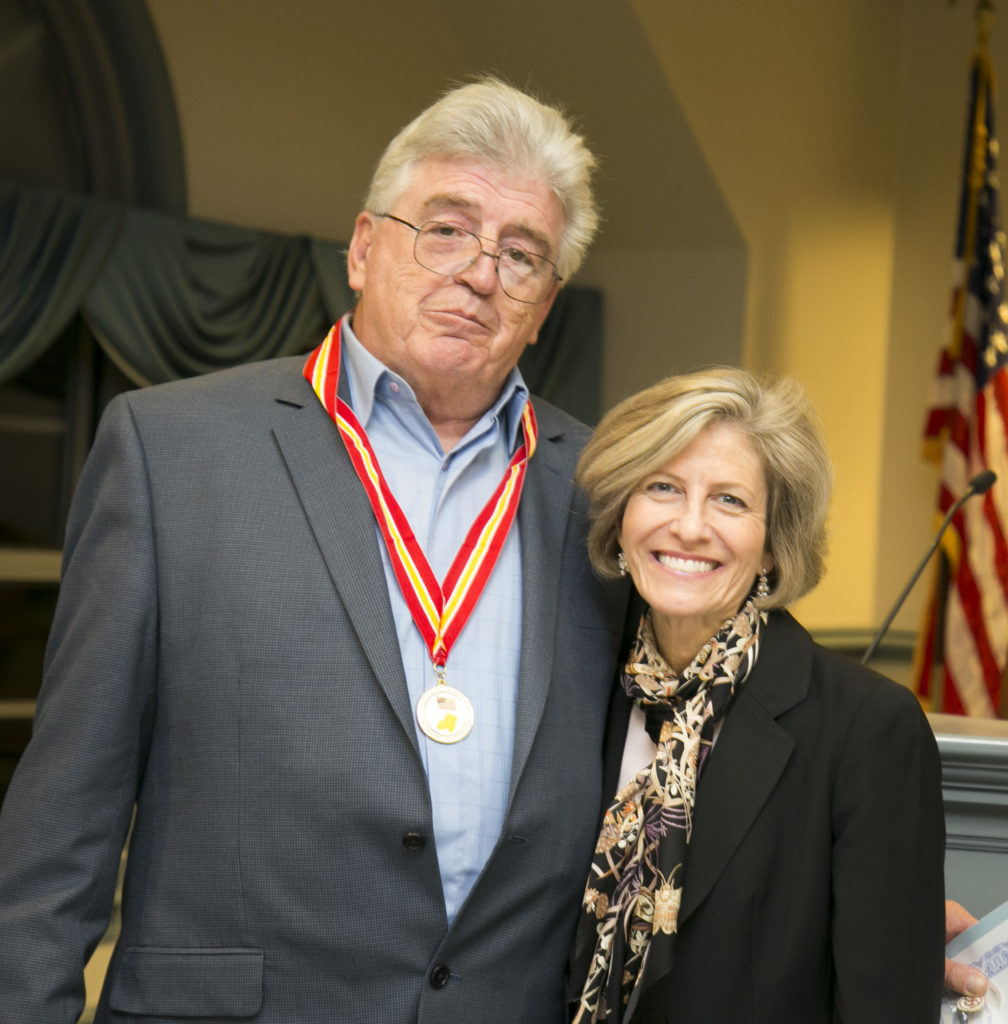 photo: TAir Force veteran Tom DiDomenico with Deputy Freeholder Director Christine Myers