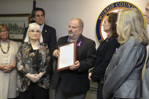 (l/r) Freeholders Kathy DeFillippo Stephen Shaw, Lynn Siebert and Tom Werder of Morris Arts, Freeholders Heather Darling and Deborah Smith