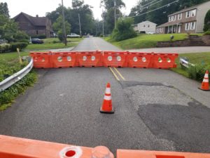 2019 Photo of Intervale Road bridge closed to traffic