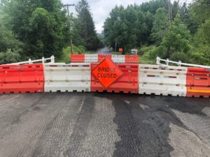 Bridge closure at Naughright Road in Washington Township