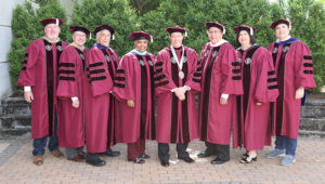 2019 Board of Trustees: (L-R) Keith R. Raymond, Vice Chair Thomas A. Pepe, Treasurer Jeffrey M. Advokat, Dr. Angelica L. Allen-McMillan, President Anthony J. Iacono, Chair Paul Licitra, Maria Aprile and Jack N. Frost, Jr. Not pictured are Secretary Dr. Barbara L. Hadzima, George E. Dredden III, George J. Milonas '98, and Dr. Joseph S. Weisberg