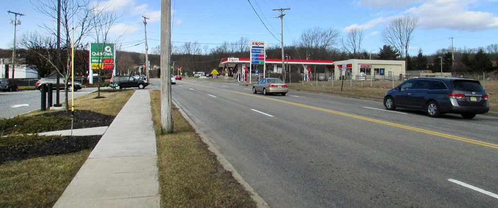 Northbound view of the accident-prone stretch of Howard Boulevard in Mount Arlington.