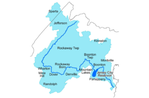 Map of Rockaway River watershed