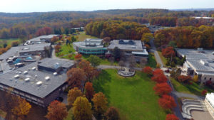 Ariel View of County College of Morris in Fall