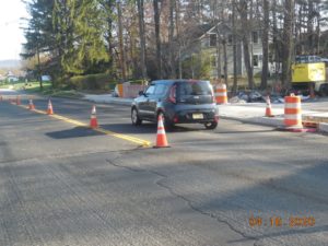 Car travels across reopened Schooley's Mountain Road bridge 