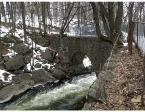 Water runs under the Stone Arch Bridge in Boonton.